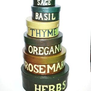 6 Nesting Herb Kitchen decor small nesting boxes farm country garden